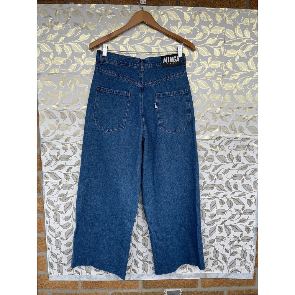 Minga London Butterfly Patch Wide Leg Skater Jeans Y2K Indie Aesthetic size 4 - Picture 8 of 12